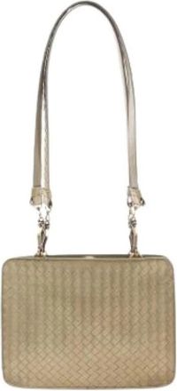 Bottega Veneta Pre-owned Vintage Schoudertas - Dames - Vintage Schoudertas - Groen - ONE Size - Leer - Vintage