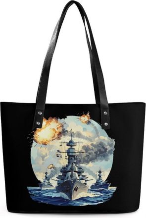 Generic WW2 Warship Cruisers-Naval-Fleets Tote Bags for Women Cute Shoulder Purses Handbags