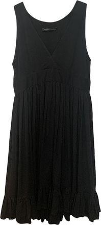 Balenciaga Black Draped Silk Dress Size S