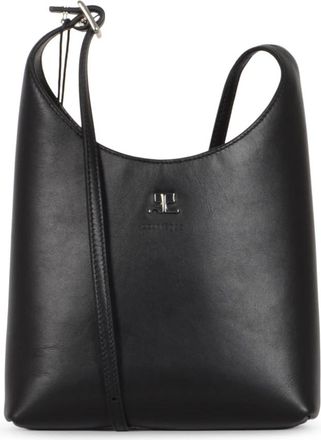 Courr&egrave;ges Kleine Melt leren tote bag - Dames - Schoudertassen - Zwart - ONE Size - Leer - Tassen
