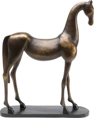 Kare Design Figura decorativa modern caballo 42 cm de poliresina marr&oacute;n