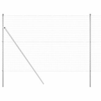 Berkfield Home Euro Fence with 7 Posts 1.6x10 m Galvanised Steel in Silver