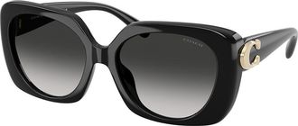 Coach HC8422U CAD33 50023C Womens Sunglasses Black Size 55