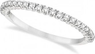 Allurez Half-Eternity Pave-Set Diamond Stacking Ring Palladium (0.25ct)