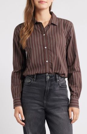 Beach Lunch Lounge Belly Cotton Shirt in Rocky Road at Nordstrom, Size X-Small