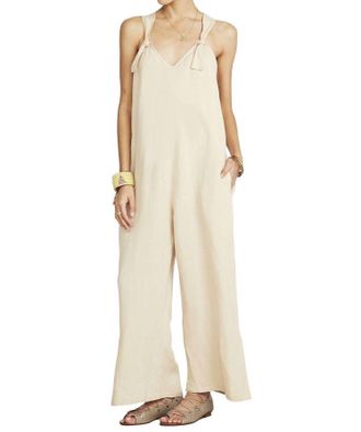 Hatch Noa Linen Blend Jumper In Beige