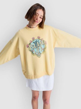 Roxy Lineup Oversized Crew Felpa giallo