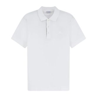 Burberry Polo Shirts, male, White, Size: L EKD Cotton Polo Shirt