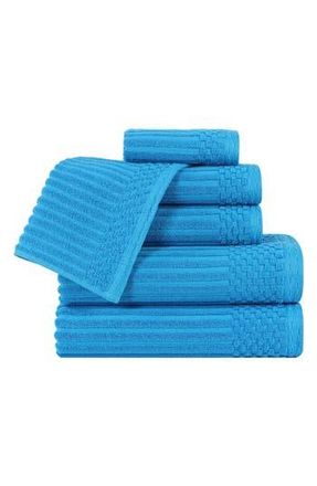 Superior Soho 6-Piece Textured Cotton Bath Towel Set in Azure at Nordstrom Rack, Size 6 Piece Set