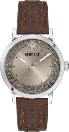 Versace Albireo Leather Watch