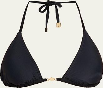 L'agence Kristin Solid Triangle Bikini Top