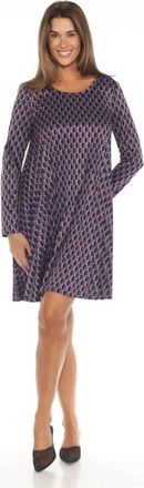 Joseph Ribkoff Womens Geometric Knit Shift Dress In Black/multi