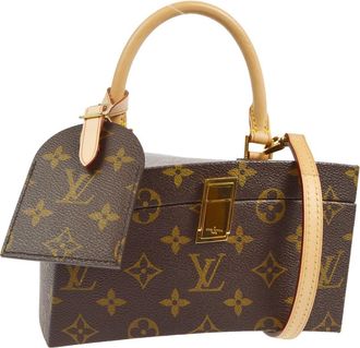 Louis Vuitton Frank Gehry Twisted Box Bag Monogram Canvas Brown Canvas Handbag (Pre-Owned)