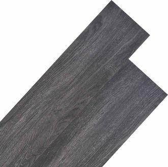 vidaXL Tableros De Suelo Negro Y 5,26 M&sup2; 18 Uds. Pvc Vidaxl