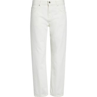Nili Lotan Lorimer Straight Leg Jeans in Cream at Nordstrom, Size 24