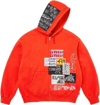 SUPREME 176 zip-up hoodie - Oranje