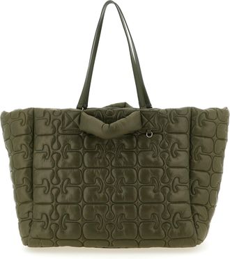 Ganni Quilted Re Tech Xxl Tote Shopping Bag