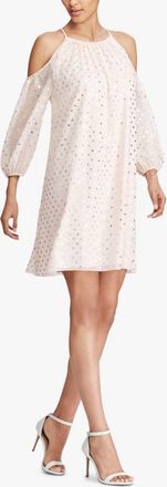 American Living Cold Shoulder Georgette Dress In Blush