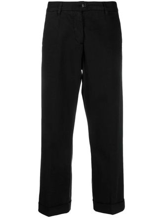 Woolrich cropped trousers - women - Cotton/Spandex/Elastane - 29 - Black