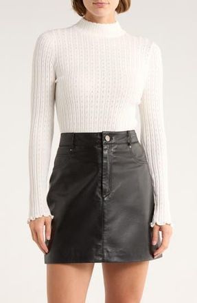 Elodie Pointelle Stitch Top in White at Nordstrom Rack, Size Medium