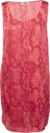 Moschino Mouwloze jurk met slangenprint - Rood