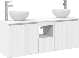 vidaXL Juego De Muebles De Ba&ntilde;o 3 Uds. Blanco 49,5 X 41 X 64,5 Cm Vidaxl