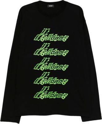 We11done T-shirt con stampa - Nero