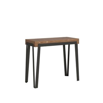 Itamoby Consolle Allungabile 90x40/190 Cm Rio Small Premium Abete Tinto Telaio Antracite
