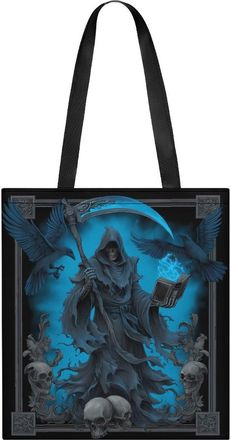 Generic Fantasy Reaper Skulls Tote Bag for Women Men Shoulder Bags Purses Pouch Handbags