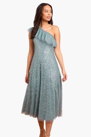 Needle & Thread Dappled Sequin Ballerina Dress in Thistle Blue at Nordstrom, Size 0
