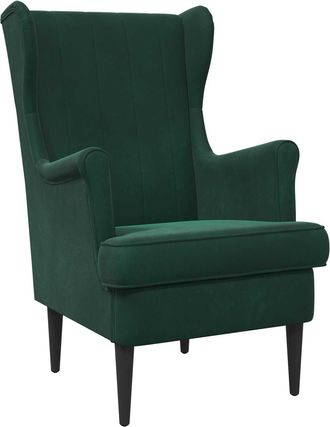 vidaXL Sill&oacute;n Verde Oscuro Terciopelo Vidaxl