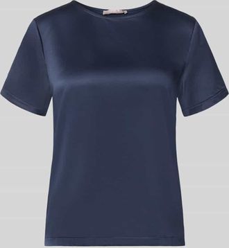 Christian Berg Regular Fit Bluse aus Satin in Marine, Gr&ouml;&szlig;e 34