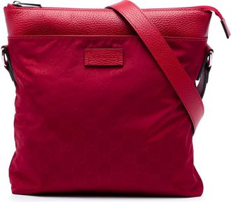 Gucci Pre-owned Gucci GG Nylon Flat Messenger Bag Unisex 10OU1412A67LZGAH