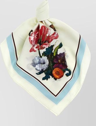 Maison Margiela floral print silk scarf