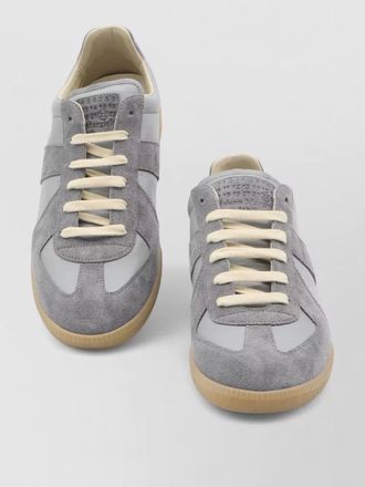 Maison Margiela replica low top suede leather sneakers