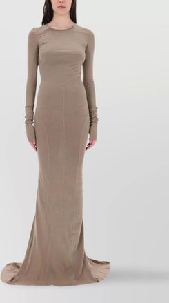 Rick Owens long sleeve floor-length fitted dress