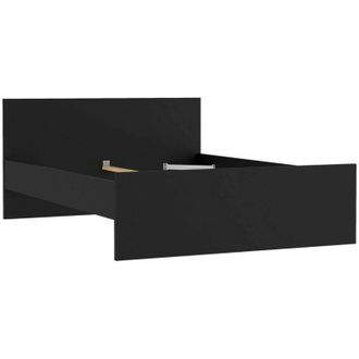 Dmora Letto piazza e mezza Gustava, Sommier per camera da letto, Giroletto per stanza, Struttura porta materasso, 197x146 h80 cm, Nero - Dmora
