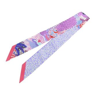 Herm&egrave;s Pre-owned Scarves, female, Purple, Size: ONE SIZE Pre-owned Under the Waves Twilly Scarf