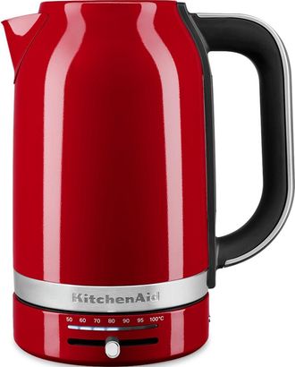 KitchenAid Kitchenaid - Hervidor De Agua El&eacute;ctrico Con Control De Temperatura Calentador El&eacute;ctrico De 1,7l Jarra Con Filtro Antical Extra&iacute;ble 2400w Acero Inoxyda
