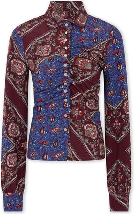 Paco Rabanne Paisley Bandana Jersey Shirt - Dames - Overhemden - Veelkleurig - 2XS - Overhemden