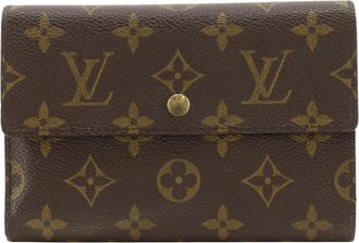 Louis Vuitton Brown Monogram Canvas Wallet (Tri-Fold) (Pre-Owned)