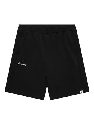 Aape By A Bathing Ape logo-tape track shorts - Black