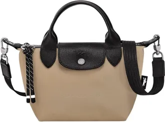 Longchamp Le Pliage Energy XS - Dames - Tassen - Beige - Maat: ONE Size Leer