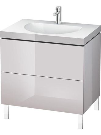 Duravit Lavabo Para Muebles Duravit L-cube C-bonded Con Base, Colgado En La Pared, 120x48 Cm, 1 Extra&iacute;ble, Sin Rebosadero, 3 Agujeros Para Grifos, Color: Laca