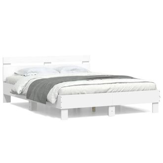 Berkfield Home Bed Frame without Mattress White 150x200 cm King Size