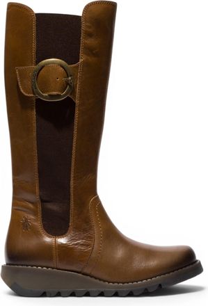 FLY London Fly London Womens Tan Leather Knee-High Long Boots - SOIF361
