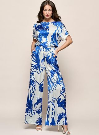 Mart Visser Benfield Print Broek Kobalt / Off White