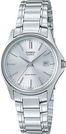 Casio Womens Silver Dial Analog Watch with Stainless Steel Bracelet - LTP-1183A-7A