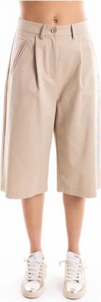 Brand Unique Lange Shorts - Dames - Korte Broeken - Beige - 2XL - Katoen - Korte Broeken
