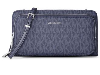 Michael Kors Jet Set Large Continental Xbody Cross Body Womens Handbags Dress Blues : LG, Polyester